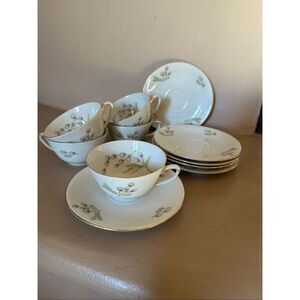 Vintage Winterling, porcelain tea, cups, and saucers